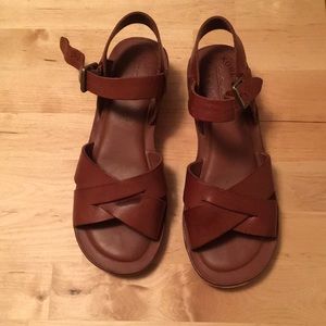 Kork-ease brown leather sandals